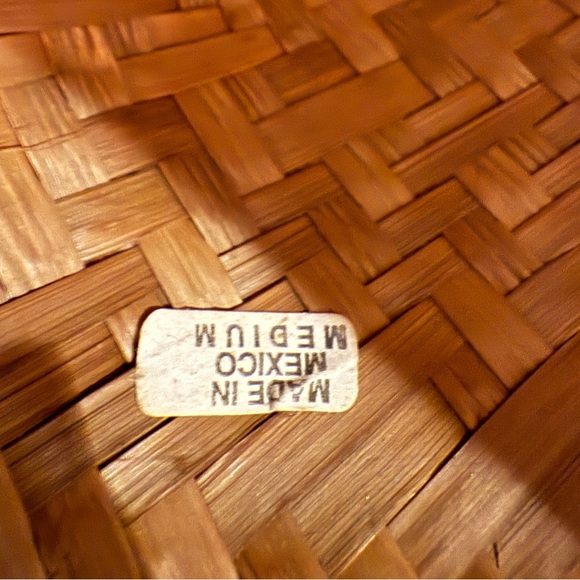 Stylish Made in Mex Straw Cowboy Hat with Brown Band 8 inch opening - Picture 4 of 5